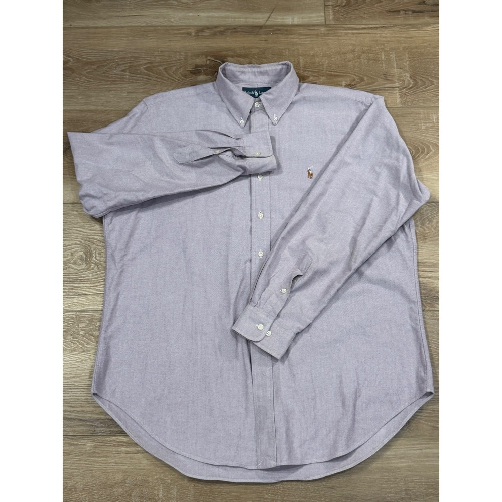 Ralph Lauren Mens‎ Oxford Shirt Classic Fit Lavender Purple LS 16.5 34/35